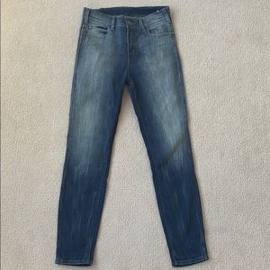 Distressed Blue Jeans